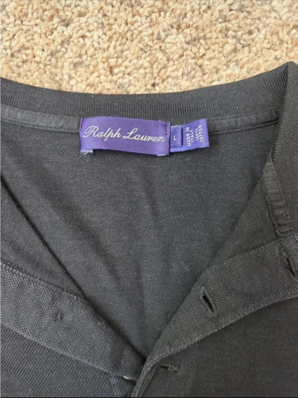 Ralph Lauren Purple Label Black Polo Shirt
